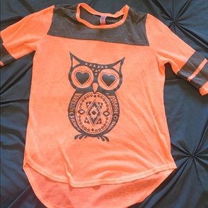 Orange owl top